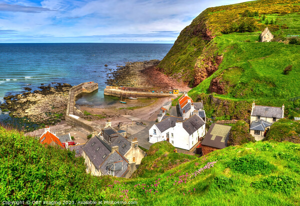 Pennan Fishing Village Harbour Aberdeenshire Scotland  Picture Board by OBT imaging