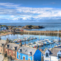 Buy canvas prints of Findochty Harbour & Marina Morayshire North East S by OBT imaging