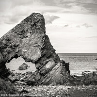 Buy canvas prints of Needles Eye Rock Arch Tarlair MacDuff Aberdeenshire  by OBT imaging