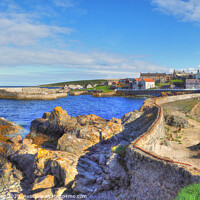 Buy canvas prints of Portsoy Village 17th Century Harbour Aberdeenshire Scotland   by OBT imaging