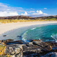 Buy canvas prints of Achmelvich Bay Beach Evening Assynt Highland Scotland by OBT imaging