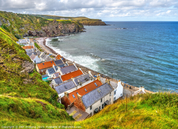 Pennan Fishing Village Aberdeenshire Scotland Cliff Details Picture Board by OBT imaging