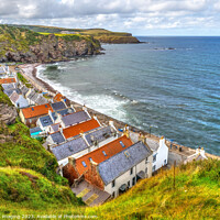 Buy canvas prints of Pennan Fishing Village Aberdeenshire Scotland Cliff Details by OBT imaging