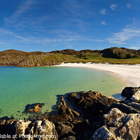 Buy canvas prints of Achmelvich Beach Assynt Highland Scotland Panorama by OBT imaging