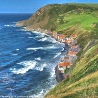 Buy canvas prints of Crovie North East Scotland Historic Fishing Village Cottages Aberdeenshire  by OBT imaging