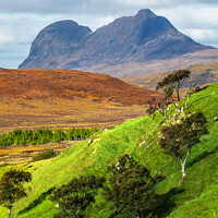 Buy canvas prints of Suliven Mountain Assynt From Inchnadamph Scotland by OBT imaging