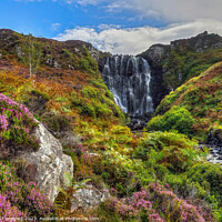Buy canvas prints of Clashnessie Waterfall North West Highland Scotland by OBT imaging