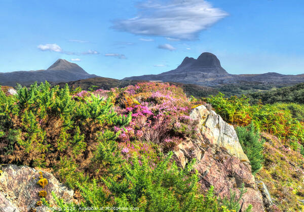 Suliven & Canisp Mountains Assynt North West Highland Scotland Picture Board by OBT imaging