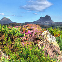 Buy canvas prints of Suliven & Canisp Mountains Assynt North West Highland Scotland by OBT imaging