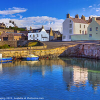 Buy canvas prints of Portsoy Harbour The Shore Inn Aberdeenshire  by OBT imaging