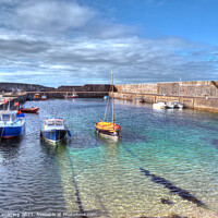 Buy canvas prints of Portsoy Harbour Aberdeenshire Scotland Spring Morning Light  by OBT imaging