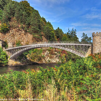 Buy canvas prints of Craigellachie Bridge River Spey Morayshire Scotland Thomas Telford 1814  by OBT imaging