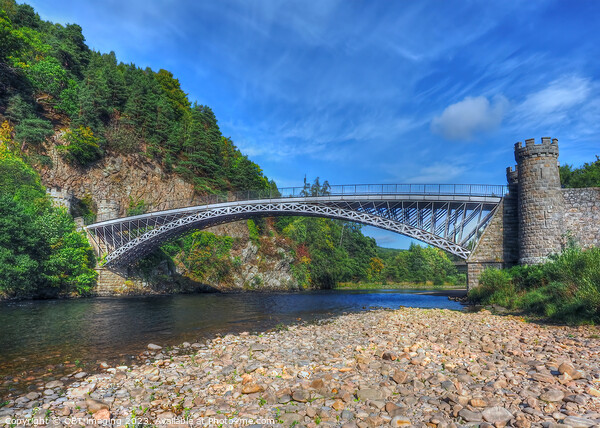 Craigellachie Bridge River Spey Moray Scottish Highlands 1814 Thomas Telford Picture Board by OBT imaging