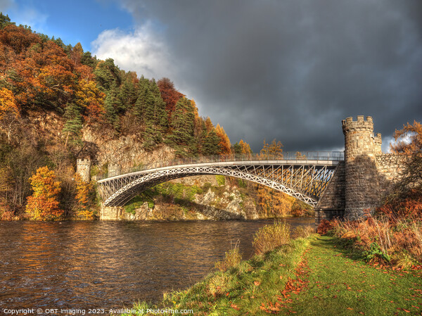 Craigellachie Bridge River Spey Moray Highland Scotland 1814 Thomas Telford Picture Board by OBT imaging