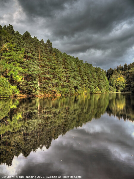 Millbuies Fishing Loch & Forest Walks Morayshire Scotland Drama Reflections Picture Board by OBT imaging