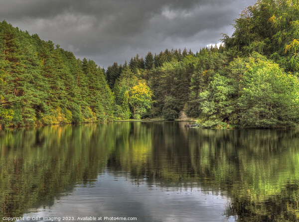 Millbuies Fishing Loch Reflections Morayshire Scot Picture Board by OBT imaging