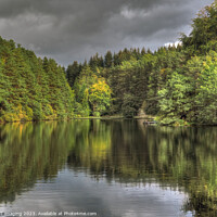 Buy canvas prints of Millbuies Fishing Loch Reflections Morayshire Scot by OBT imaging