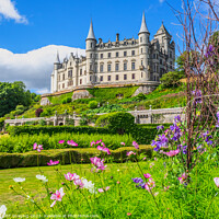 Buy canvas prints of Dunrobin Castle & Gardens Sutherland Highland Scotland Fairy Tale Blossum by OBT imaging
