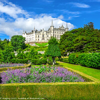 Buy canvas prints of Dunrobin Castle & Garden Sutherland Highland Scotland Fairy Tale Summer by OBT imaging