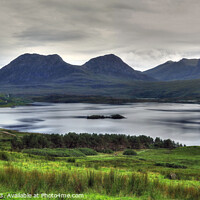 Buy canvas prints of Loch Bad a Ghaill & Coigach Mountains Scotland West Highlands by OBT imaging