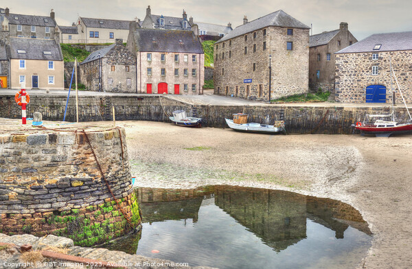 Portsoy Harbour Aberdeenshire Scotland 17th Century Harbour Original Buildings Picture Board by OBT imaging