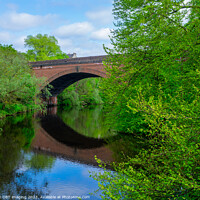 Buy canvas prints of Queen Margaret Bridge 1926 Queen Margaret Drive & River Kelvin Reflections Glasgow by OBT imaging