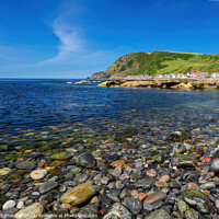 Buy canvas prints of Crovie Fishing Village From Gardenstown Aberdeenshire North East Scotland by OBT imaging