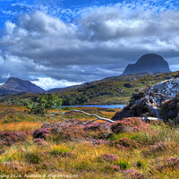 Buy canvas prints of Suliven & Canisp Mountains Assynt Scotland At GlenCanisp by OBT imaging