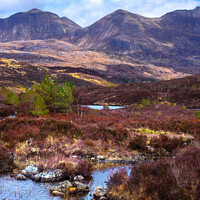 Buy canvas prints of Quinag Mountain Assynt Fishing Scottish Highlands by OBT imaging