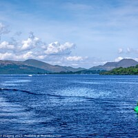 Buy canvas prints of Loch Lomond & Ben Lomond Leaving Balloch, Scotland by OBT imaging