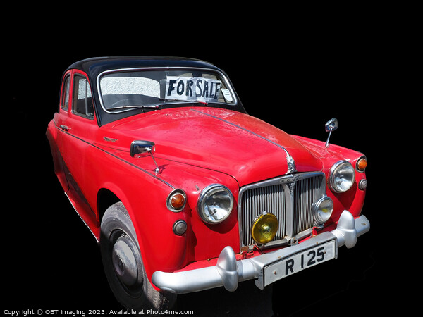 Rover 100 Classic Car "Old Red" British Rero Icon  Picture Board by OBT imaging