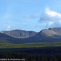 Buy canvas prints of Cairngorm Mountains Ridge & Glenmore Skiing, From Loch Morlich Scottish Highlands  by OBT imaging