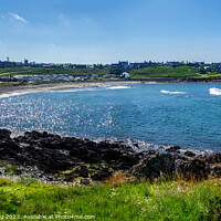Buy canvas prints of Portsoy Bay, The Back Green & Links Caravan Camping Site Aberdeenshire Scotland by OBT imaging