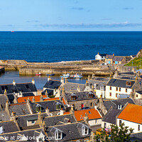 Buy canvas prints of Cullen Harbour & Seatown Roofscape, Morayshire Scotland by OBT imaging