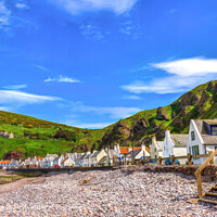 Pennan Village Landscape Aberdeenshire