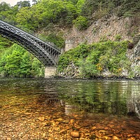Buy canvas prints of Whisky Coloured River Craigellachie Scotland by OBT imaging