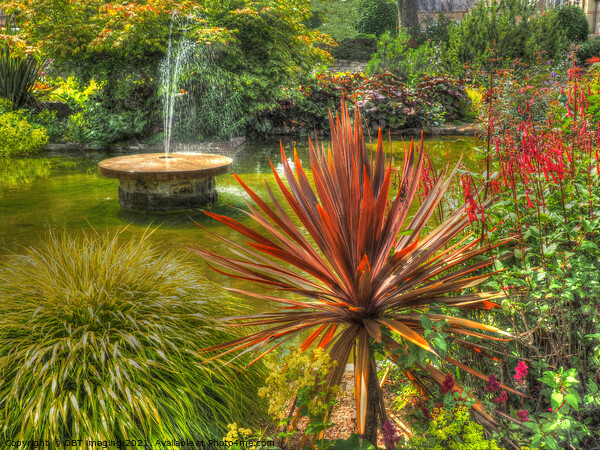 Fountain and Fabulous Foliage Garden Scotland Picture Board by OBT imaging
