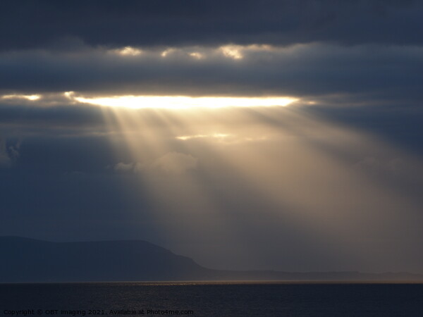 Last Ray Of Light Hebridean Sky Scotland Picture Board by OBT imaging