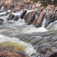 Buy canvas prints of Classic Rock And Falling Water Scotland by OBT imaging