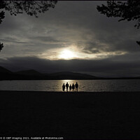 Buy canvas prints of Loch Morlich Cairngorms People Scotland by OBT imaging
