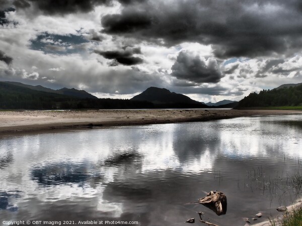 Loch Laggan Storm Rising Reflection Picture Board by OBT imaging