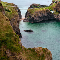 Buy canvas prints of Carrick a Rede Rope Bridge Northern Ireland  by Jennifer Nelson