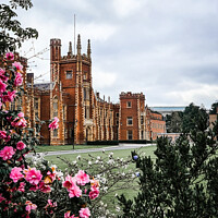 Buy canvas prints of The Lanyon Building at Queens University Belfast  by Jennifer Nelson