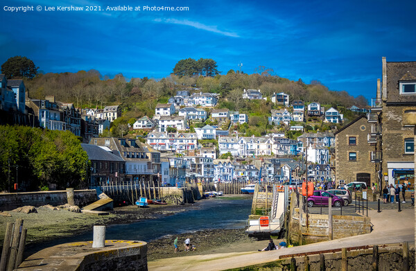 West Looe as seen from Harbour Mouth Picture Board by Lee Kershaw