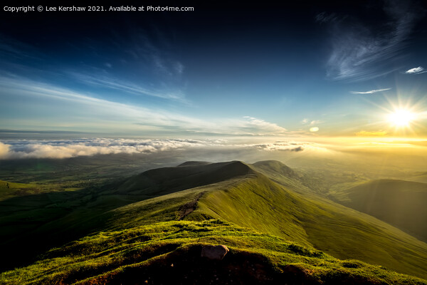 Sunrise over the Brecons Picture Board by Lee Kershaw