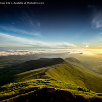 Buy canvas prints of Sunrise over the Brecons by Lee Kershaw