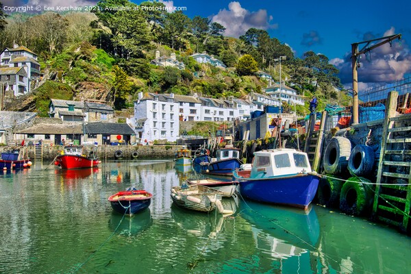 Enchanting Polperro Harbour: A Serene Haven Picture Board by Lee Kershaw