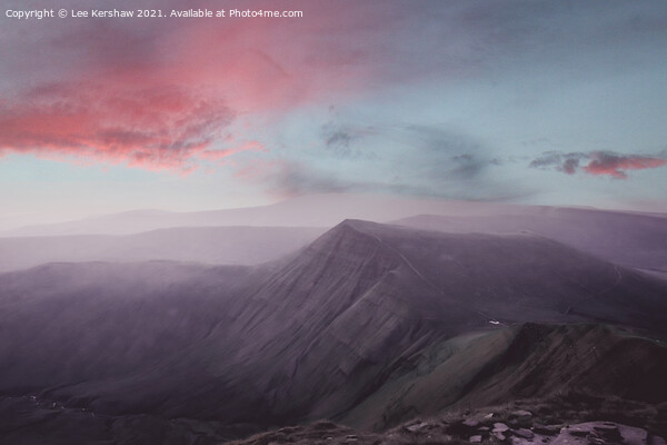 The Misty Mountains (the Brecon Beacons at Dawn) Picture Board by Lee Kershaw