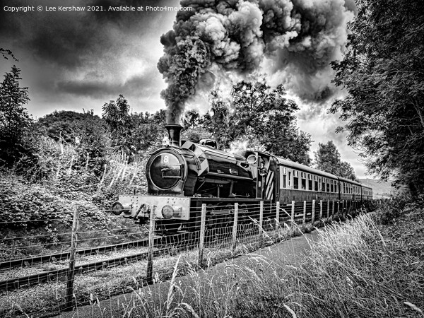 JESSIE - Steam Engine at Blaenavon Heritage Railway (Monochrome) Picture Board by Lee Kershaw