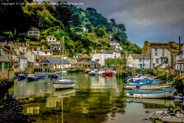"A Serene Reflection: Polperro Harbour" Picture Board by Lee Kershaw